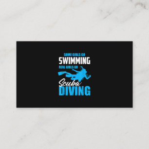 Funny some Girls Go Beim Schwimmen Girls Geschenk Visitenkarte