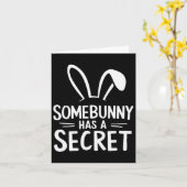 Funny Somebunny hat ein Geheimnis Karte (Gelbe Blume)