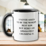 Funny Son habe ich nie Gefragt, der beste Sohn der Tasse<br><div class="desc">Die sonnige Tasse mit Sprichwort: "Ich habe nie gefragt, der beste Sohn der Welt zu sein, aber hier zerkleinere ich sie absolut." Funny Unique Idea Cup Geschenk für den besten Son besten Sohn, perfekt für jeden Geburtstag, Weihnachten, Feiern oder einfach, weil Sie Ihren Lieben sagen müssen, wie viel Sie kümmern....</div>