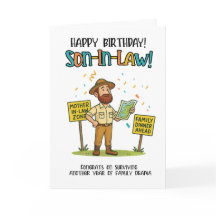 Funny Son-in-Law Card - Family Dinner Überlebenska
