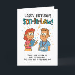 Funny Son-in-Law Card - Vollzeit-Mitarbeiter-Joke Dankeskarte<br><div class="desc">Herzlich willkommen Ihr Schwiegersohn bei den Familienarbeitern! Diese fett und unglaublich witzig Karte verfügt über ein langweiliges "Full-Time Employee"-Abzeichen und einen unsinnigen Clipboard-Charakter. Perfekt für Geburtstage oder lustige Familienmomente,  es ist ein sarkastischer Schwung im Leben mit einer Drehung am Arbeitsplatz</div>