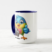 Funny Songbird Hinter der Kamera Lens Tasse (Vorderseite Links)
