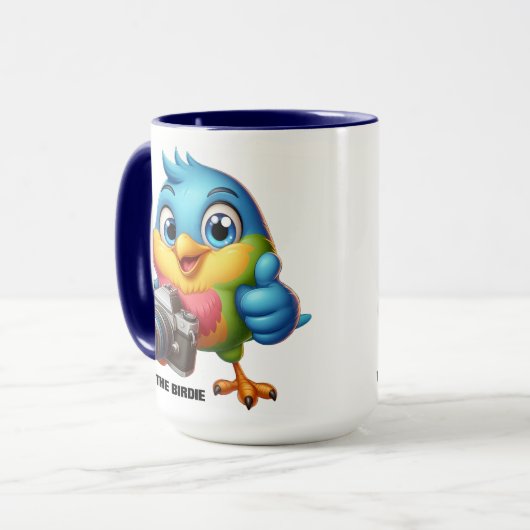 Funny Songbird Hinter der Kamera Lens Tasse (Vorderseite Links)