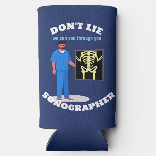 Funny Sonographe Custom Radiology Specialty Selters Dosenkühler (Rückseite)