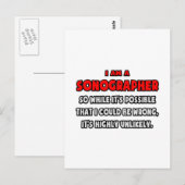 Funny Sonographer .. Sehr unwahrscheinlich Postkarte (Vorne/Hinten)