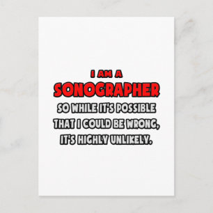 Funny Sonographer .. Sehr unwahrscheinlich Postkarte