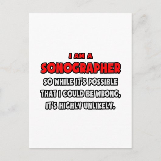 Funny Sonographer .. Sehr unwahrscheinlich Postkarte (Vorderseite)