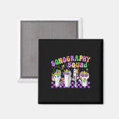 Funny Sonography Squad Mardi Gras Carnival Sonogra Magnet (Vorderseite/Rückseite)