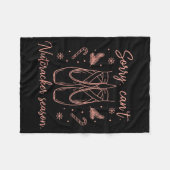 Funny Sorry Can't Nutcracker Season Funny Christma Fleecedecke (Vorderseite (Horizontal))
