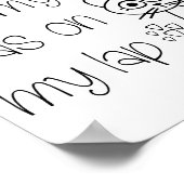 Funny Sorry Cat Was On Lap Cute Drawing Tygraphy  Poster (Ecke)