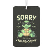 Funny Sorry, dass ich spät dran bin mit Retro Ästh Autolufterfrischer (Rückseite)