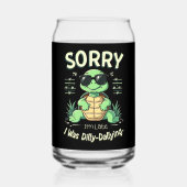 Funny Sorry, dass ich spät dran bin mit Retro Ästh Dosenglas (Rückseite)