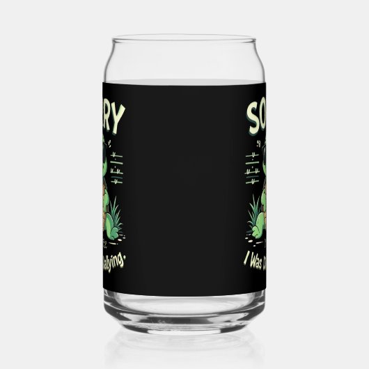 Funny Sorry, dass ich spät dran bin mit Retro Ästh Dosenglas (Links)