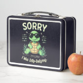 Funny Sorry, dass ich spät dran bin mit Retro Ästh Metall Brotdose (Beispiel)