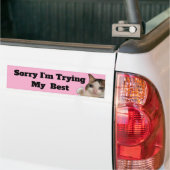 Funny "Sorry I'm Trying My Best" Bumper Sticker |  Autoaufkleber (Auf Lkw)