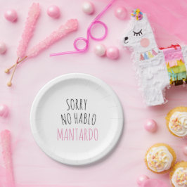 Funny Sorry NO Hablo Mantardo Pappteller
