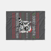 Funny Sorry Santa I've Been Feral All Year Ugly Ch Fleecedecke (Vorderseite (Horizontal))