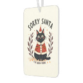 Funny Sorry Santa I've Been Feral Black Cat Christ Autolufterfrischer (Links)