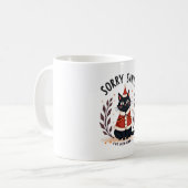 Funny Sorry Santa I've Been Feral Black Cat Christ Kaffeetasse (Vorderseite Links)