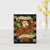 Funny Sorta Festive Mostly Feral Ssum Christmas Os Karte (Gelbe Blume)