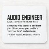 Funny Sound Engineer Audio Engineering Definition Mousepad (Vorne)