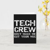 Funny Sound Guy Quote Tech Crew Don't Make Me Cut Karte (Gelbe Blume)