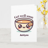 Funny Soup wird bald gut geklappt Grußkarte Karte (Gelbe Blume)