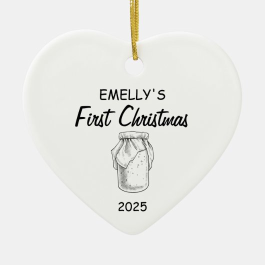 Funny Sourdough Name Christmas, Sourdough Keramik Ornament (Vorne)