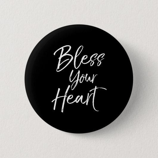 Funny Southern Christian Saying Quote Gift Bless Y Button (Vorderseite)