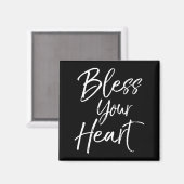 Funny Southern Christian Saying Quote Gift Bless Y Magnet (Vorderseite/Rückseite)