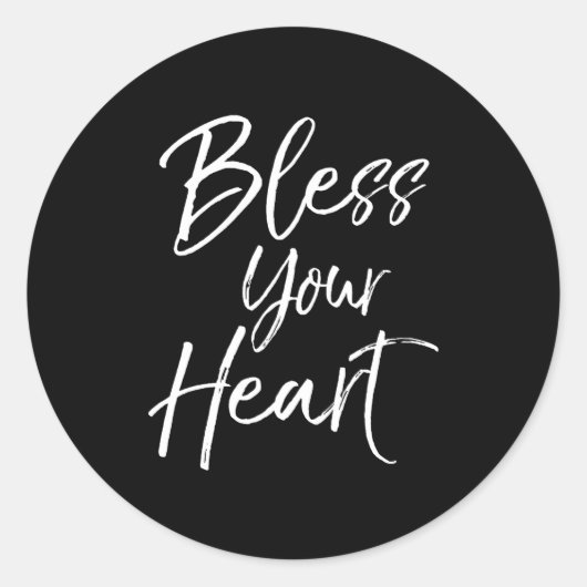 Funny Southern Christian Saying Quote Gift Bless Y Runder Aufkleber (Vorderseite)