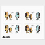 Funny Soy Milk Spaß - Quirky Milk Carton Cartoon Rechteckiger Aufkleber (Blatt)