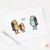 Funny Soy Milk Spaß - Quirky Milk Carton Cartoon Rechteckiger Aufkleber (Umschlag)