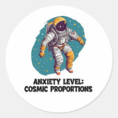 Funny Space Anxiety Sticker (Vorderseite)