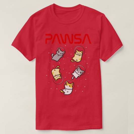 Funny Space Astronaut Katze gibt Männer Frauen Kin T-Shirt (Design vorne)