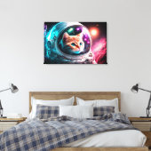 Funny Space Cat Astronaut Kitty Galaxy Universe Leinwanddruck (Insitu (Schlafzimmer))