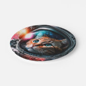 Funny Space Cat Astronaut Kitty Galaxy Universe Pappteller (Schrägansicht)