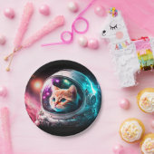 Funny Space Cat Astronaut Kitty Galaxy Universe Pappteller (Party)