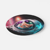 Funny Space Cat Astronaut Kitty Galaxy Universe Pappteller (Schrägansicht)