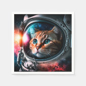 Funny Space Cat Astronaut Kitty Galaxy Universe Serviette (Vorderseite)