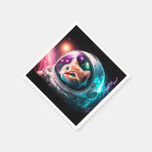 Funny Space Cat Astronaut Kitty Galaxy Universe Serviette (Ecke)