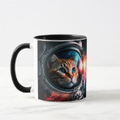 Funny Space Cat Astronaut Kitty Galaxy Universe Tasse (Links)