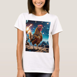 Funny Space Chicken Sci-Fi Erlebnis T - Shirt