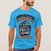 Funny Space Dinosaur Alien Astronaut T-Shirt (Vorderseite)