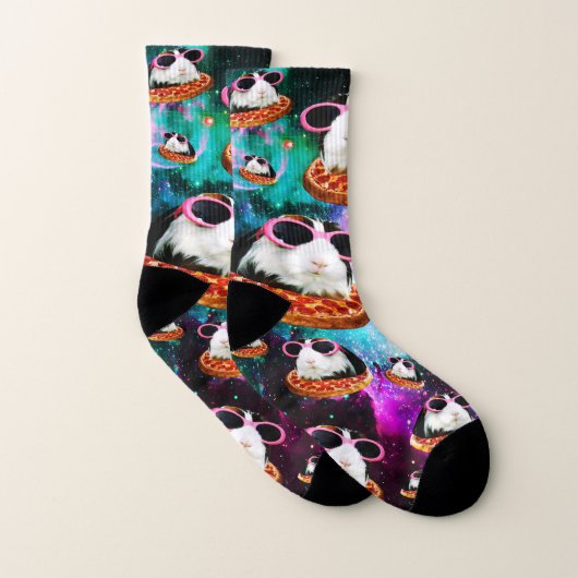 Funny space guinea pig socken (Paar)