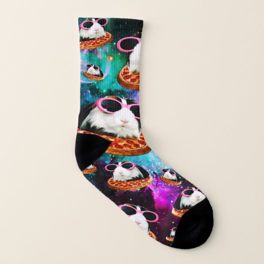 Funny space guinea pig socken (Links - Innen)