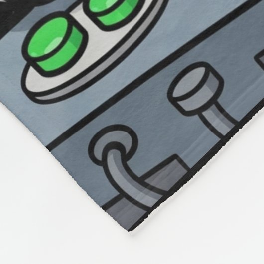 Funny Space Hund "Barkonaut" Bulldog Liebt Galaxy Fleecedecke (Ecke)