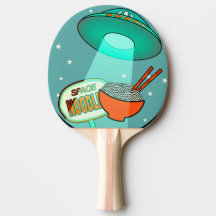 Funny Space Noodles 2 Ping Pong Paddle