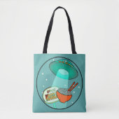 Funny Space Noodles Tote Bag Tasche (Vorderseite)
