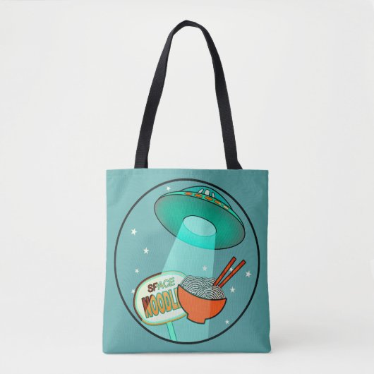 Funny Space Noodles Tote Bag Tasche (Vorderseite)
